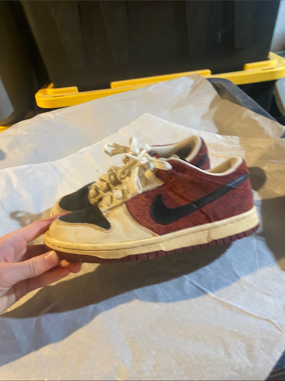 Nike Women’s Low-Top Sneakers - Red, Black & Cream